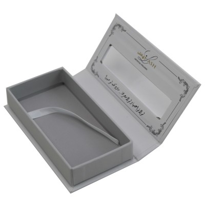 Custom logo printed magnetic closure flip top A5 gift box