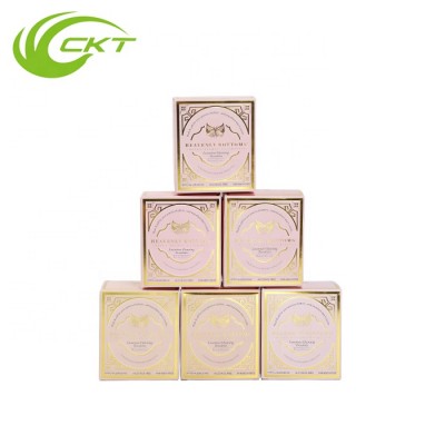 customized cosmetic skincare paper packaging box with golden foil